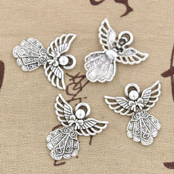 

15pcs charms guardian angel 26*23mm antique pendant fit,vintage tibetan silver, for bracelet necklace, Bronze;silver