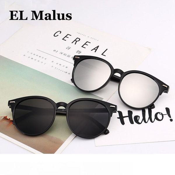 

el malus]2018 retro big round frame sunglasses women men uv400 vintage club sun glasses pink black red yellow female male sg004, White;black