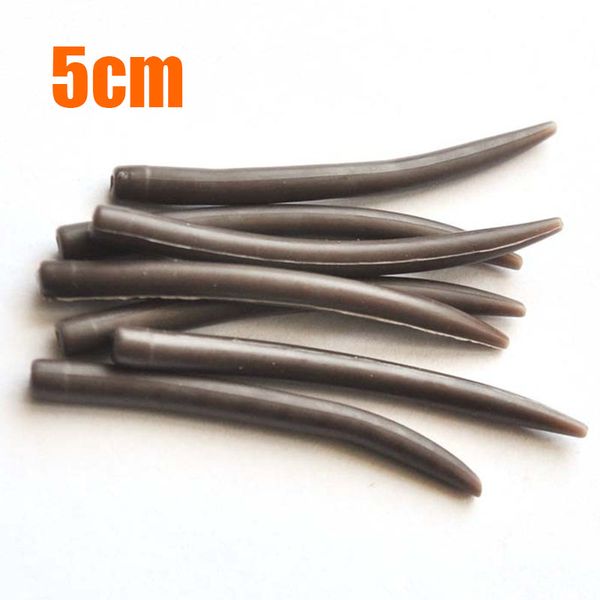 

50pcs 3.5cm/5cm dark green / brown carp fishing terminal tackle end rig sleeves protect the sub-line