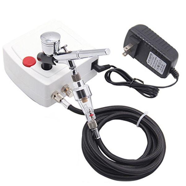 2019 Painted Spray Gun Tools Set Air Compressor Airbrush Kit Cake