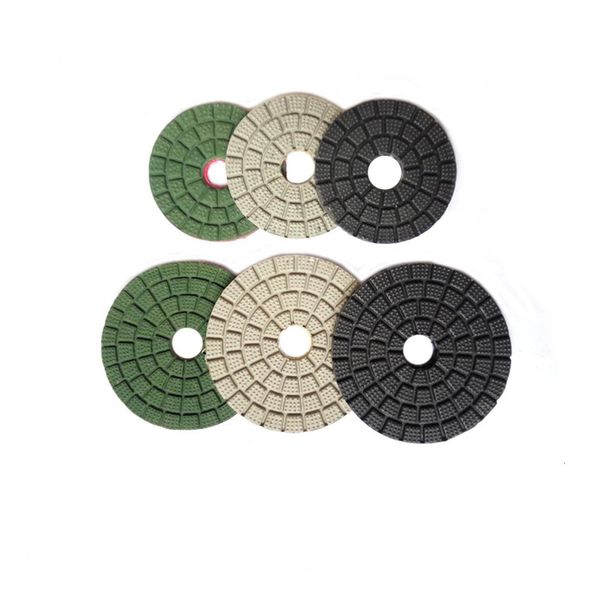 

3 inch 80mm 4 inch 100mm white buff black buff green diamond resin dry polishing pad for stone