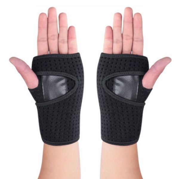 

sport gym weights weight lifting gloves training gym grips fitness glove gymnastics wristbands hand palm protector equipment, Black;red