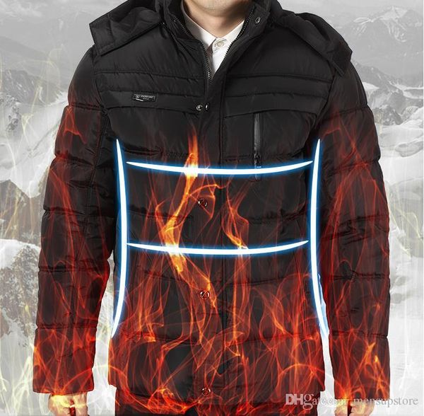 

men fathers down jackets winter black fashion 19ss warm coats designer clothing