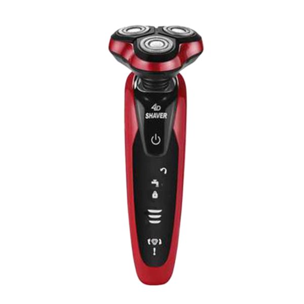 

men's 4d electric shaver 4 in 1 beard trimmer rechargeable razor for men shaving machine face care electric shaver red