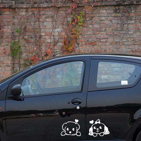 

car reflective body cartoon dog sticker personality door tail diy art decals