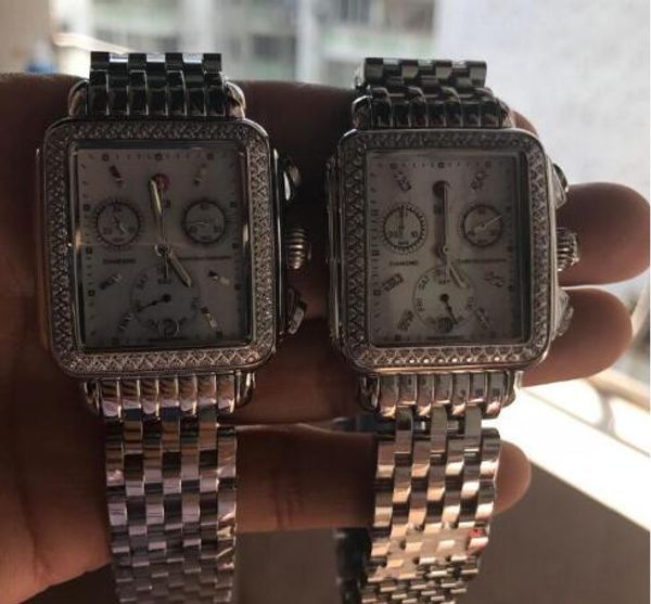 

2019- michele signature deco diamonds mop diamond dial watch women's mww06p000099, Slivery;brown