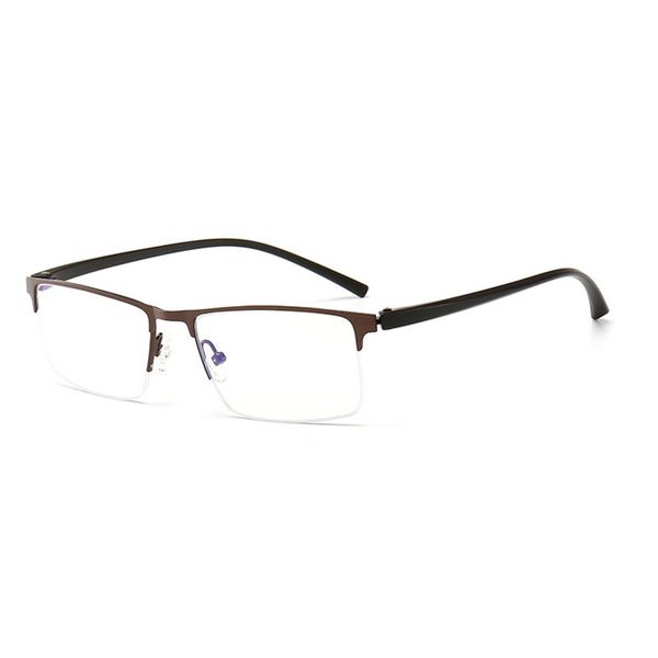

rectangle spectacles half rim glasses men style spring hinges selling alloy frame glasses anti blue ray, Black