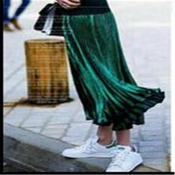 

women high waist plain skirts flared pleated ladies beach casual long skirt womens sundress falda skirt for womens new, Black