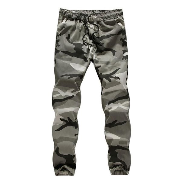 

камуфляж мужского дизайнерских штаны мода плюс размер drawstring печати mens cargo pants casual мужчина одежда, Black