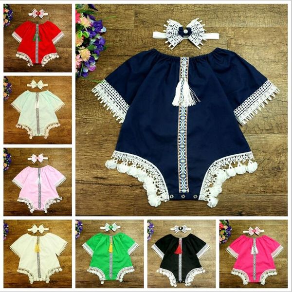 

kids clothes toddle lace tassel rompers infant retro jumpsuit newborn princess tutu onesies baby fashion cotton bodysuits climb clothes 5316, Blue