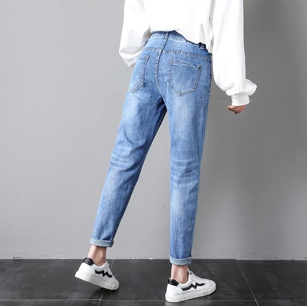 

lake blue harlan jeans since summer thin waist loose show thin nine points feet pants han edition