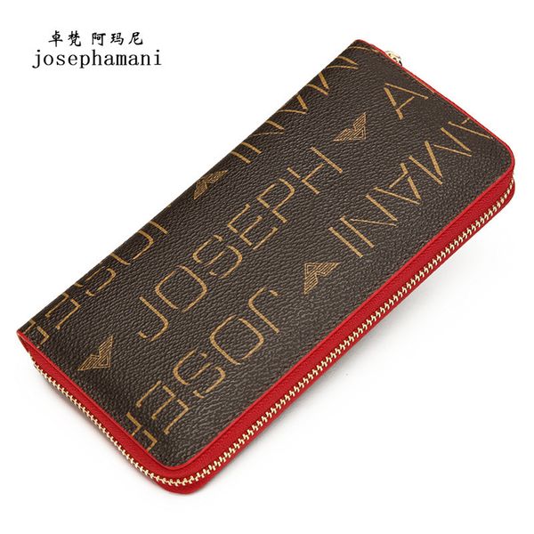 

женщины многофункциональной portfel лидирующего josephamani бренд бумажник новый длинный большая емкость carteira, Red;black