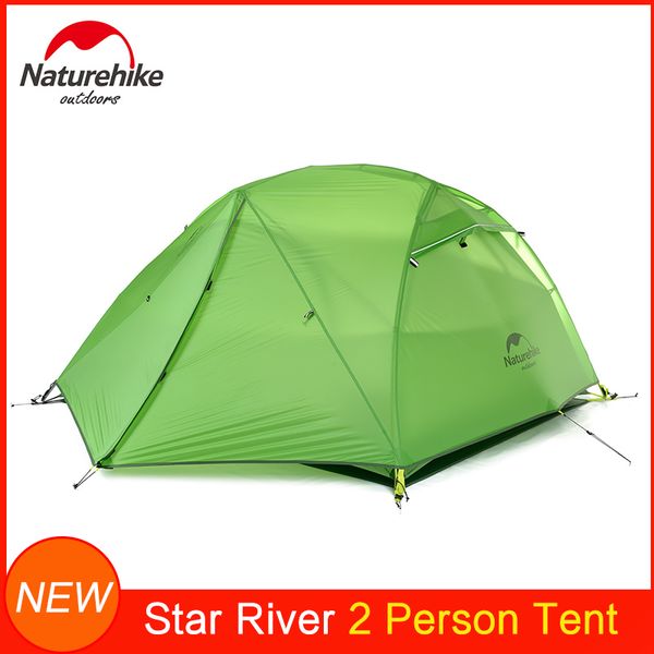 

naturehike new upgraded star river-2 ultralight backpacking tent for 2 person double-layer 20d nylon fabric couple camping tent