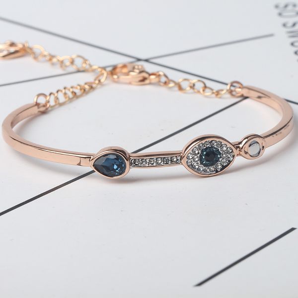 

wholesale-high-grade fashion gem-set bangle gemstone bracelet set with diamonds for women as gift, Black