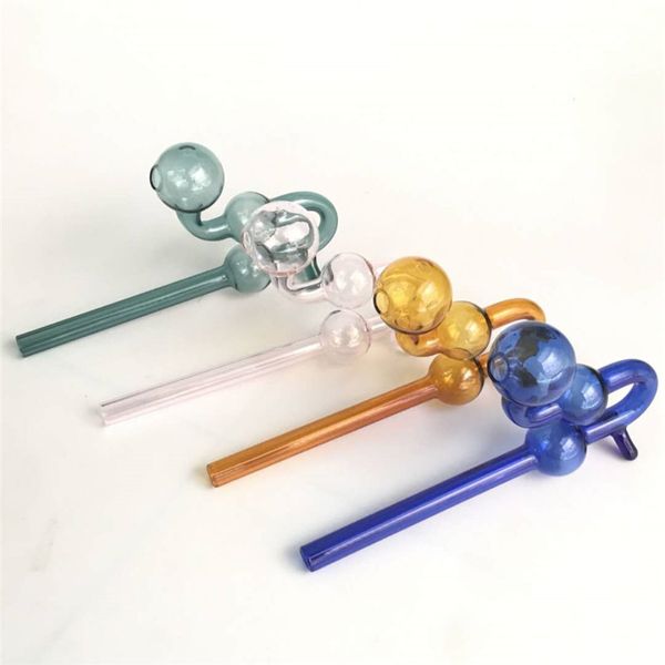 Snake Glass Oil Bearer Pipe Pyrex Стеклянные трубы Pyrex Pirex Pilex Dia 30mm Blow Изогнутые стекла Bong Водопроводные трубы DAB Нефтяные Установки