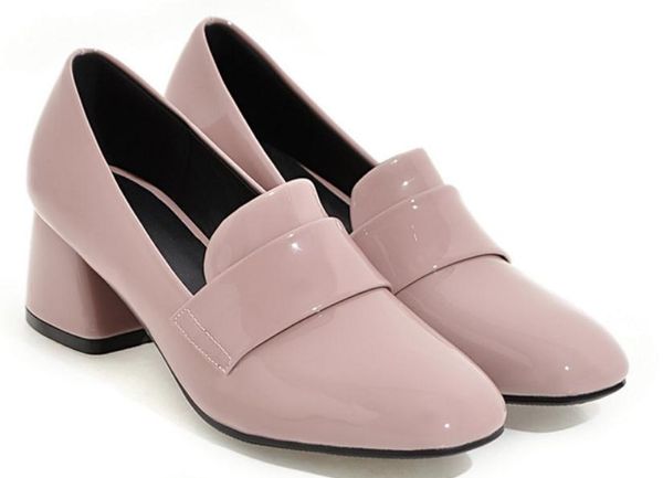 

2019 women's shoes in spring and autumn with new style high heel coarse heel square head @138, Black