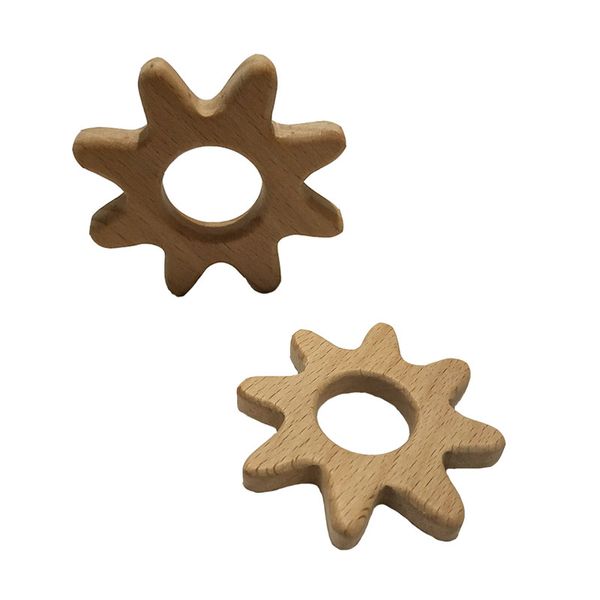 

200pcs бук деревянной шестерня прорезыватель неполного food grade детского вуд кольцо прорезыватель diy подвеска nursing ожерелье решения