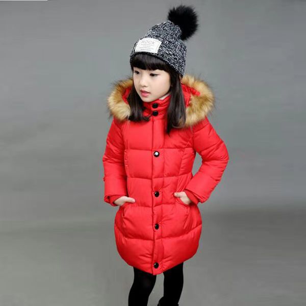 

children's winter jackets cotton down padded children clothing warm winter girls coats thick outerwear, Blue;gray