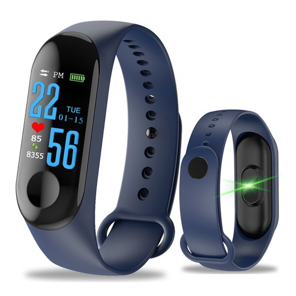 

m3 color screen smart bracelet sports pedometer fitness watch running walking tracker heart rate pedometer smart band