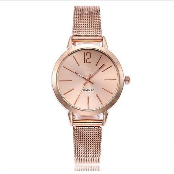 

watch women dress stainless steel band analog quartz wristwatch fashion luxury ladies golden rose gold watch clock reloj mujerm3, Slivery;brown