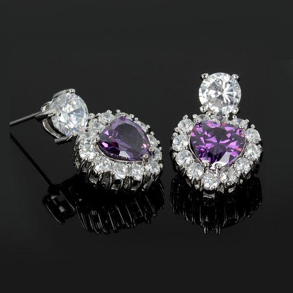 

fashion-lose money two color engagement stud earrings lead lady earrings copper jewelry, Golden;silver