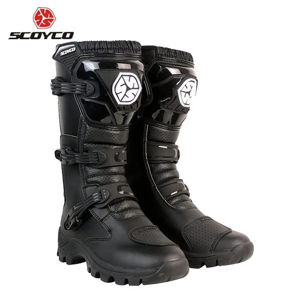 

scoyco 2019 motorcycle boots motocross anti-skid -proof breathable motorbike botas moto high ankle racing shoes mbt012