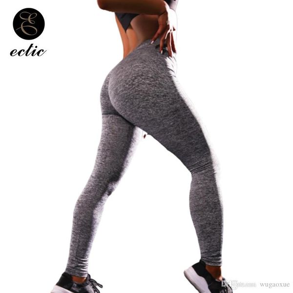 

ruched leggings grey female bodybuilding mallas mujer deportivas fitness gym scrunch butt leggings women lift butt, Black