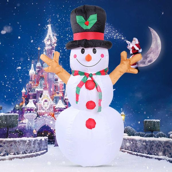 

1.6m height christmas inflatable santa snowman with lighting for indoor outdoor xmas holiday new year festival decorations us pl