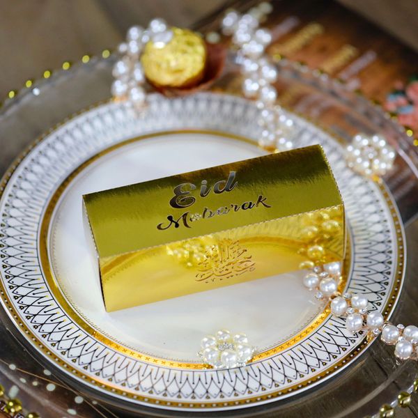 

10pcs eid mubarak box candy box ramadan kareem favor gift boxes diy islamic muslim festival happy al-fitr eid party supplies