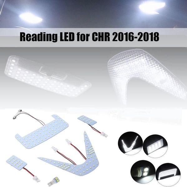 

for c-hr chr led interior reading lights white led roof light 102 leds 6000k interior signal lamp sticker