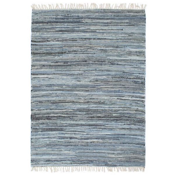 

hand woven chindi rug denim 120 x 170 cm blue wall stickers