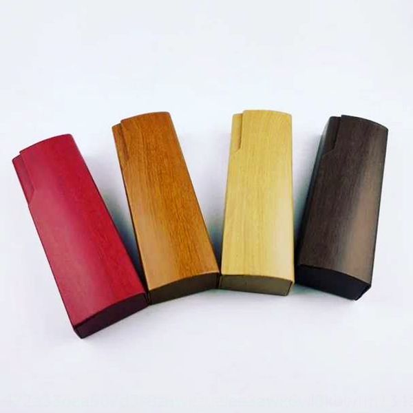 

small mouth wood grain case case creative manual iron stone glasses box high-end square wood grain glasses box