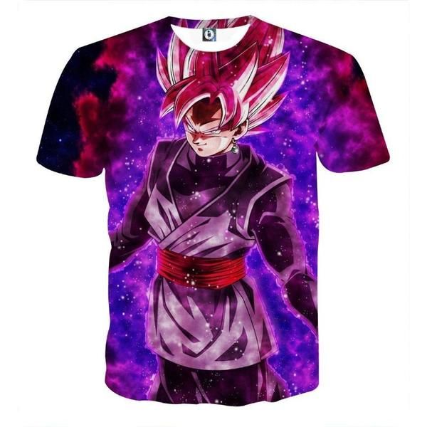 

новые моды для мужчин / женщин аниме dragon ball забавный 3d принт футболка повседневная с коротким рукавом забавные футболки топы футболка, White;black