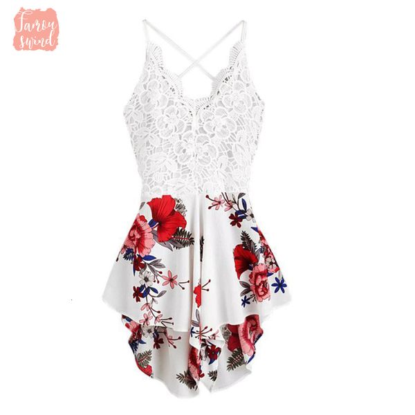 

женская комбинезон легкий костюм с шортами лето дамы сексуальный крючком шнурка панельные tie bow назад florals шорты macacao feminino комби, Black;white