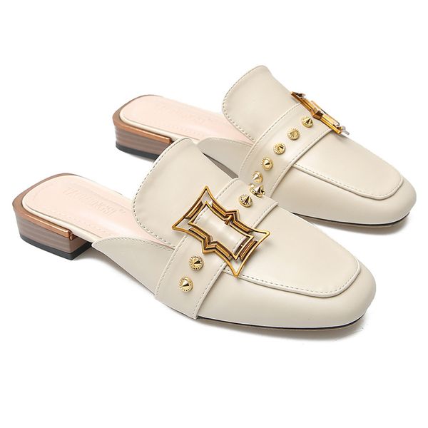 

european and american shoes women sandals leather slippers women's flats casual shoes 2020 new spring summer fashion/size; 33-43, Black