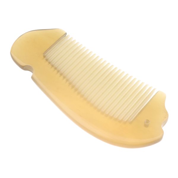 

portable hand made natural horn comb hair brush hairdressing detangling comb, Silver