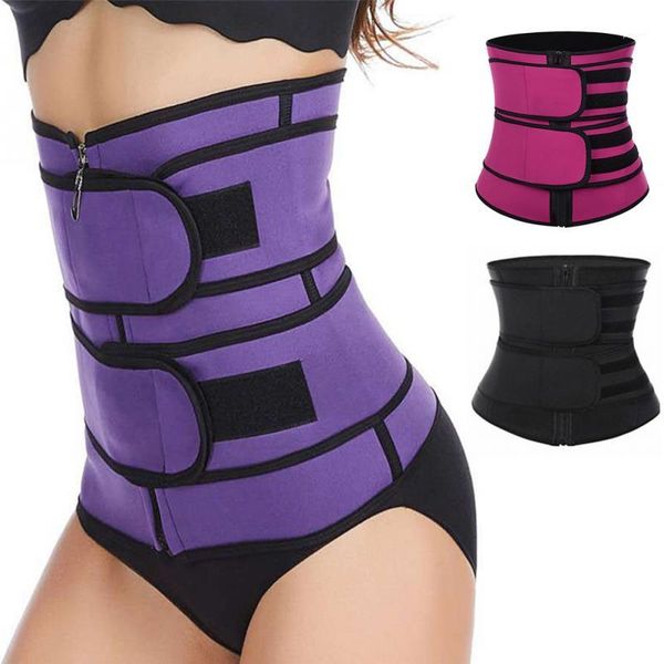 

waist support sweat slimming sports fitness neoprene shaper corset trimmer belt trainer1, Black;gray