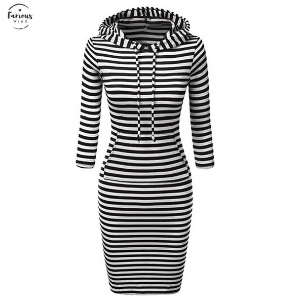 

women casual dress long sleeve winter hoodie hooded jumper pockets sweater casual streetwear tunic female bodycon robe femme 2020, Black;gray