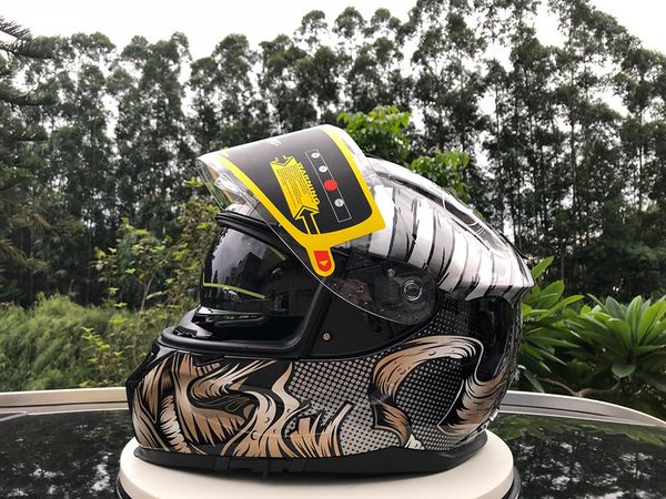 

new arrival full face dual visor silver pharaoh motorcycle helmet riding car motocross racing motorbike helmet