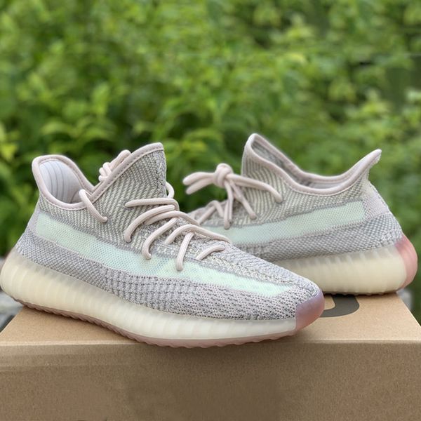 

Hot sale Kanye West Running Shoes V2 Citrin 3M Kanye West Designer Mens Women Athletic Sport Sneakers Size36-46.5