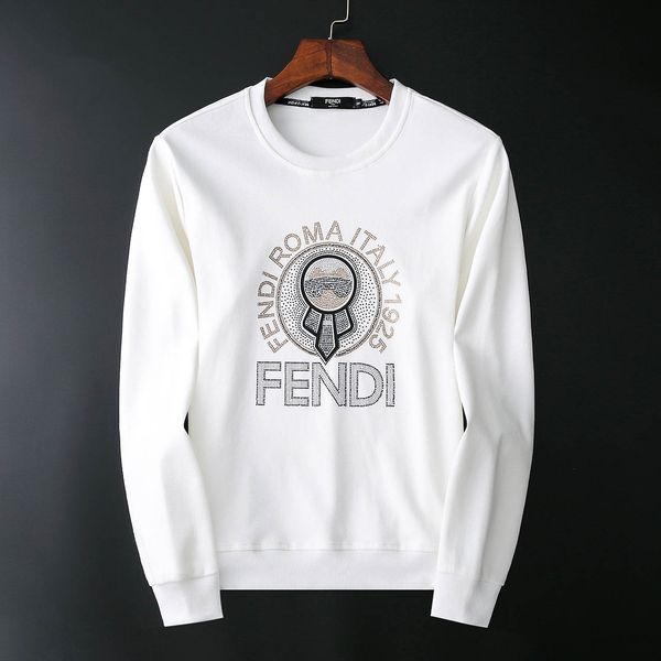 

fends designer luxury mens sweatshirt tide brand hoodie glitter letters logo cute pattern black white yellow wild hoodie, White;black