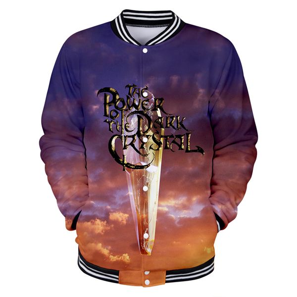 

vogue purple print movie 3d the dark crystal 2 jacket men/women boy/girl harajuku leisure the dark crystal 2 baseball jacket, Black;brown
