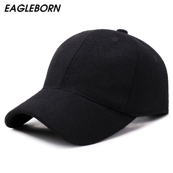 

winter baseball cap men solid color simple felt casual baseball cap sports fashion snapback black red hat women, Blue;gray
