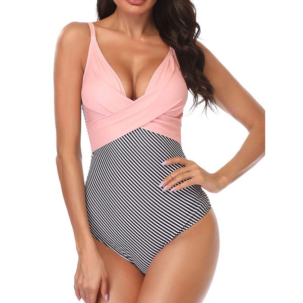 

one piece swimsuit women plus size swimwear push up deep-v bathing suit swimming for beachwear monokini swimwear 2020, White;black