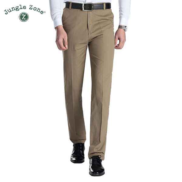 

2017 summer new men casual pants men brand pants 100% cotton straight trousers 6 color khaki male trousers plus size, Black