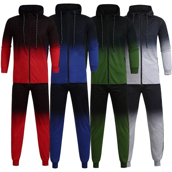 

men's sports suits tracksuits sport suit mens running suit plus size fitness jogging gym sweatshirt pants sets winter &3s11, White;black