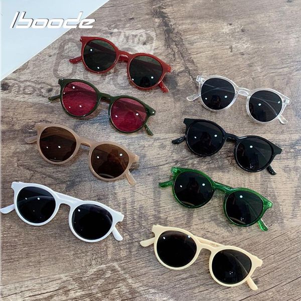 

iboode retro round kids sunglasses boys girls 2020 uv400 child sun glasses vintage simple children shades goggles oculos de sol lghrb, Blue