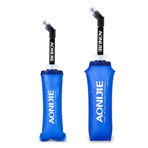 

aonijie 170/250/500ml tpu outdoor sport bottle soft flask hiking running fitness bicycle tactical canteen water kettle jug