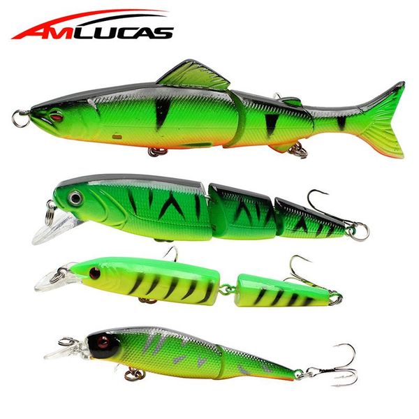 

amlucas jointed fishing lure 5 model minnow artificial hard bait fishing wobblers swimbait fish carp fishing crankbait ww1101 hqoim