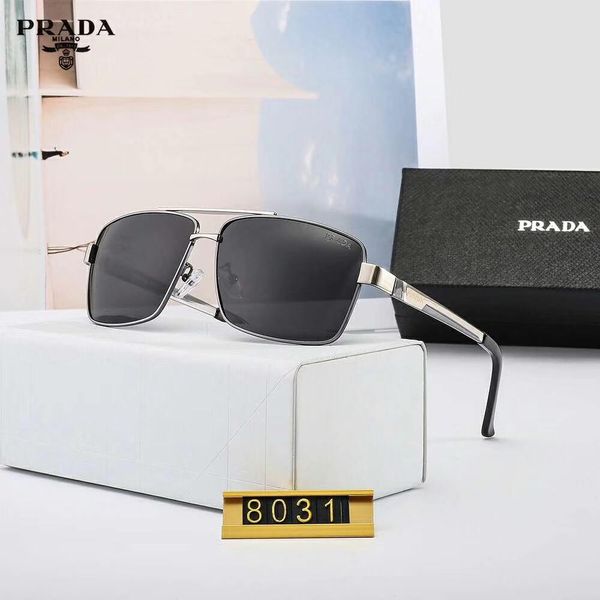 

summer mens metal designer sunglasses luxury sunglasses polarized goggle glasses style 8031 uv400 4 colors optionals with box, White;black